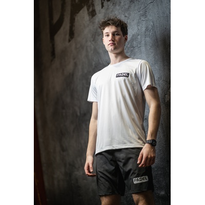Padel t-shirt 2023 Padel Sportswear ademend Wit afbeelding 2
