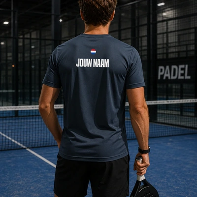 Padelshirt met eigen naam - Heren (10 kleuren) afbeelding 1