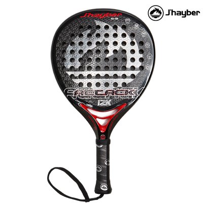 J'hayber Attack 12K Black/Red | Padel Racket afbeelding 1