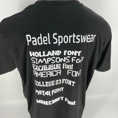 Fonts Personalisatie Padel Sportswear afbeelding 2