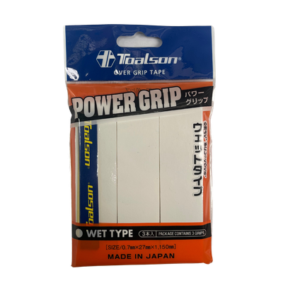 Overgrip Tape Power White Toalson 3 Pcs | Padel Grips afbeelding 1