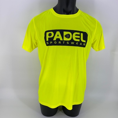 Padel Sport shirt [geel] ademend heren Padel Sportswear afbeelding 1