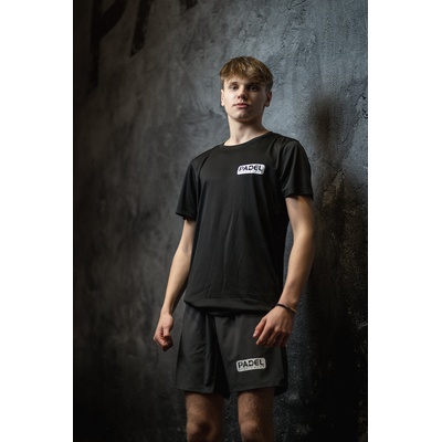 Padel t-shirt 2023 Padel Sportswear ademend Zwart afbeelding 2
