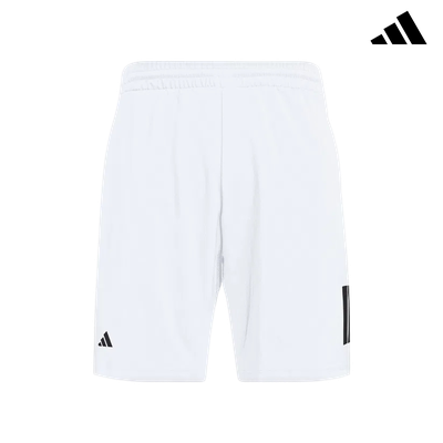 adidas Club 3 Stripes Shorts White | Padel Clothes afbeelding 1