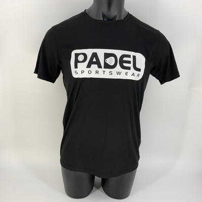 Padel Sport shirt [zwart] ademend heren Padel Sportswear afbeelding 1