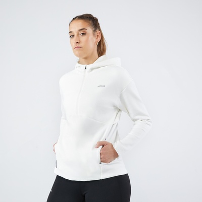 Tennissweater met capuchon voor dames dry 900 gebroken wit afbeelding 1