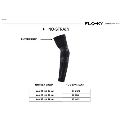 Floky No-Strain Sleeves Black | Padel Accessoire afbeelding 5