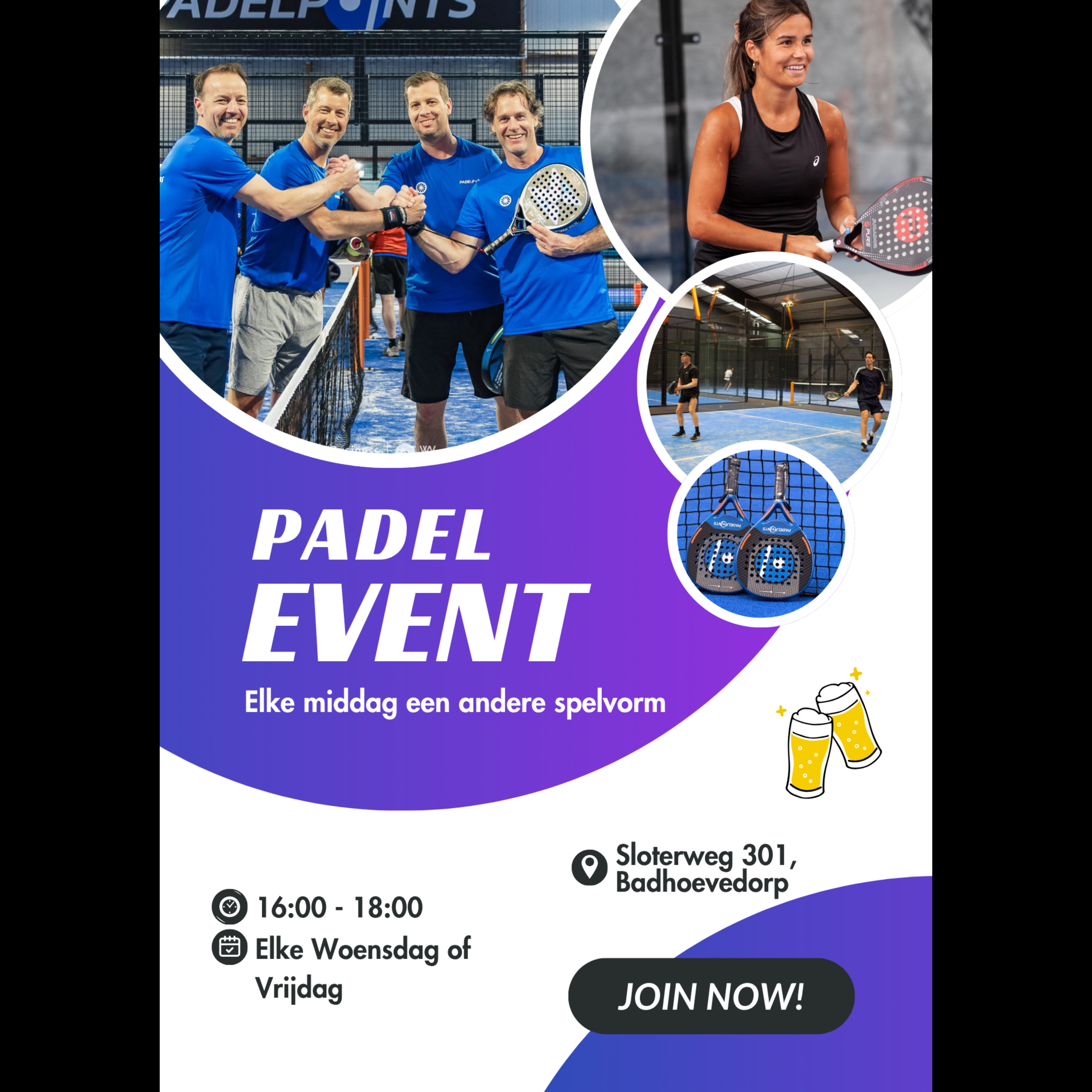 Logo Padelpoints Middag Vibes (Flash Padel)