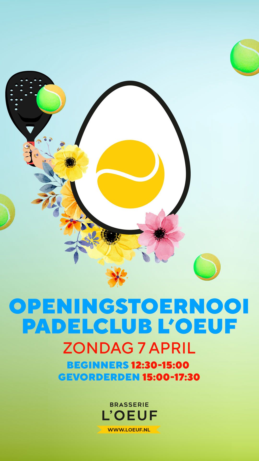 Logo Padelclub L’Oeuf Openingstoernooi Gevorderden