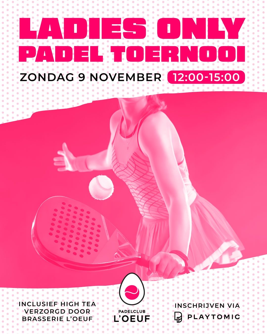 Logo Ladies Only Toernooi: Game, Set, Tea!