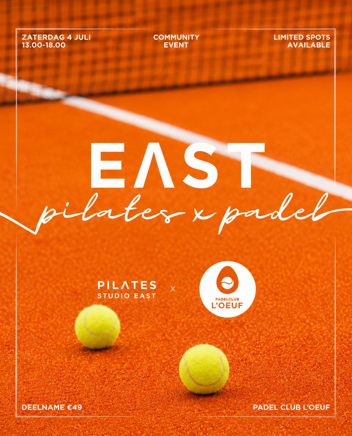 ✨🎾🧘🏼‍♀️ PILATES X PADEL GEVORDERD✨🎾🧘🏼‍♀️