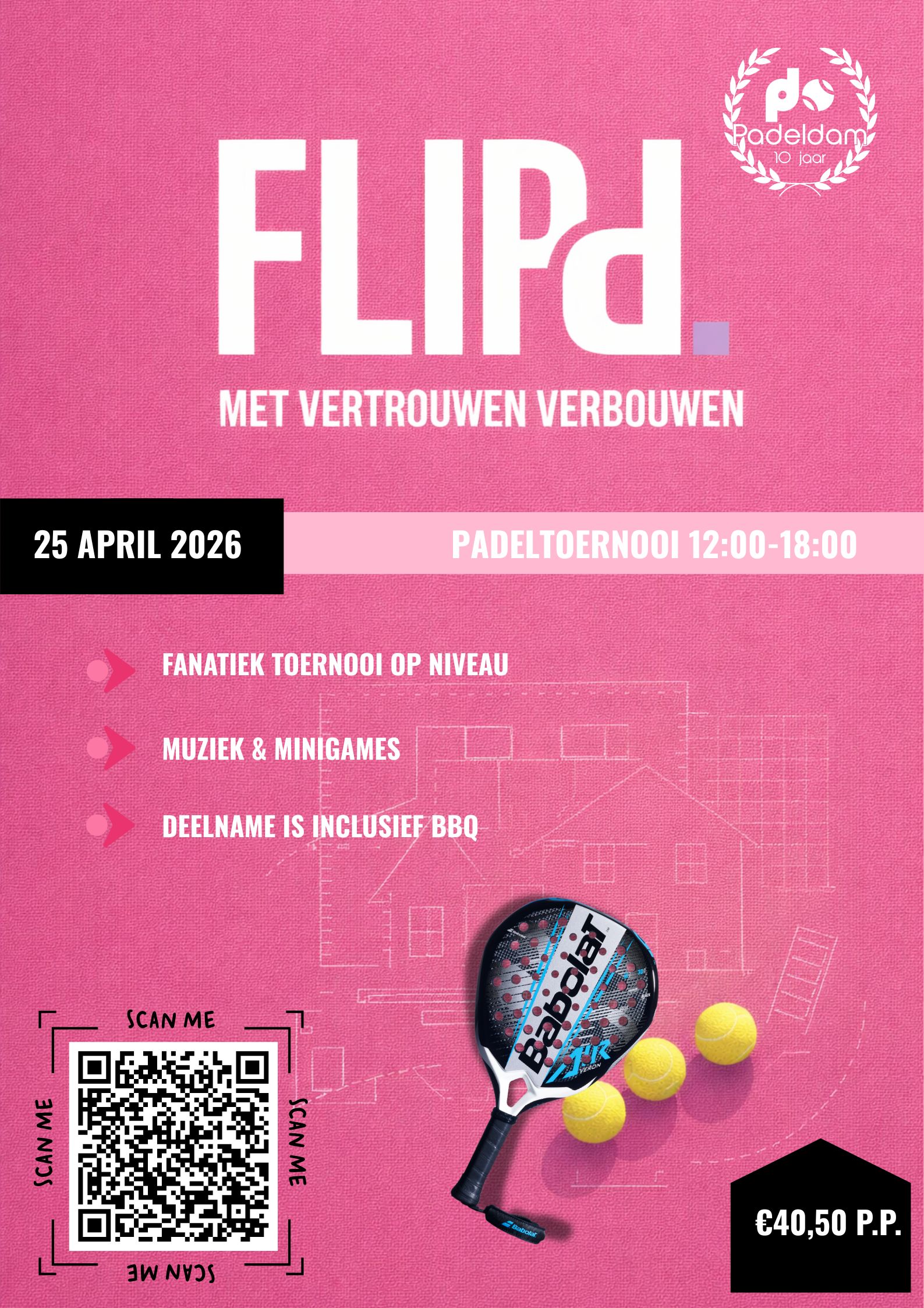 Logo FLIPD padeltoernooi