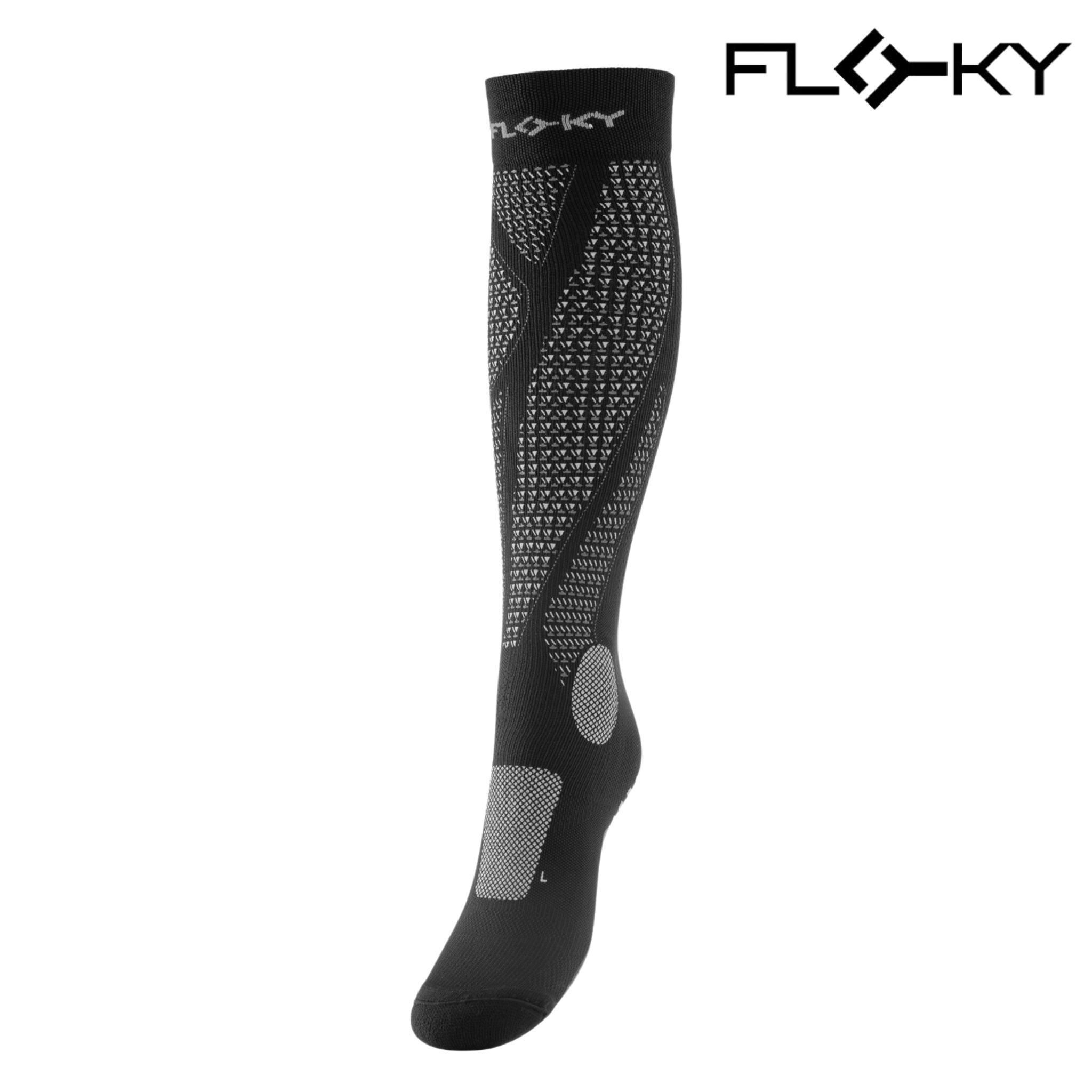 Floky RUN UP Long Sock Black | Padel Socks