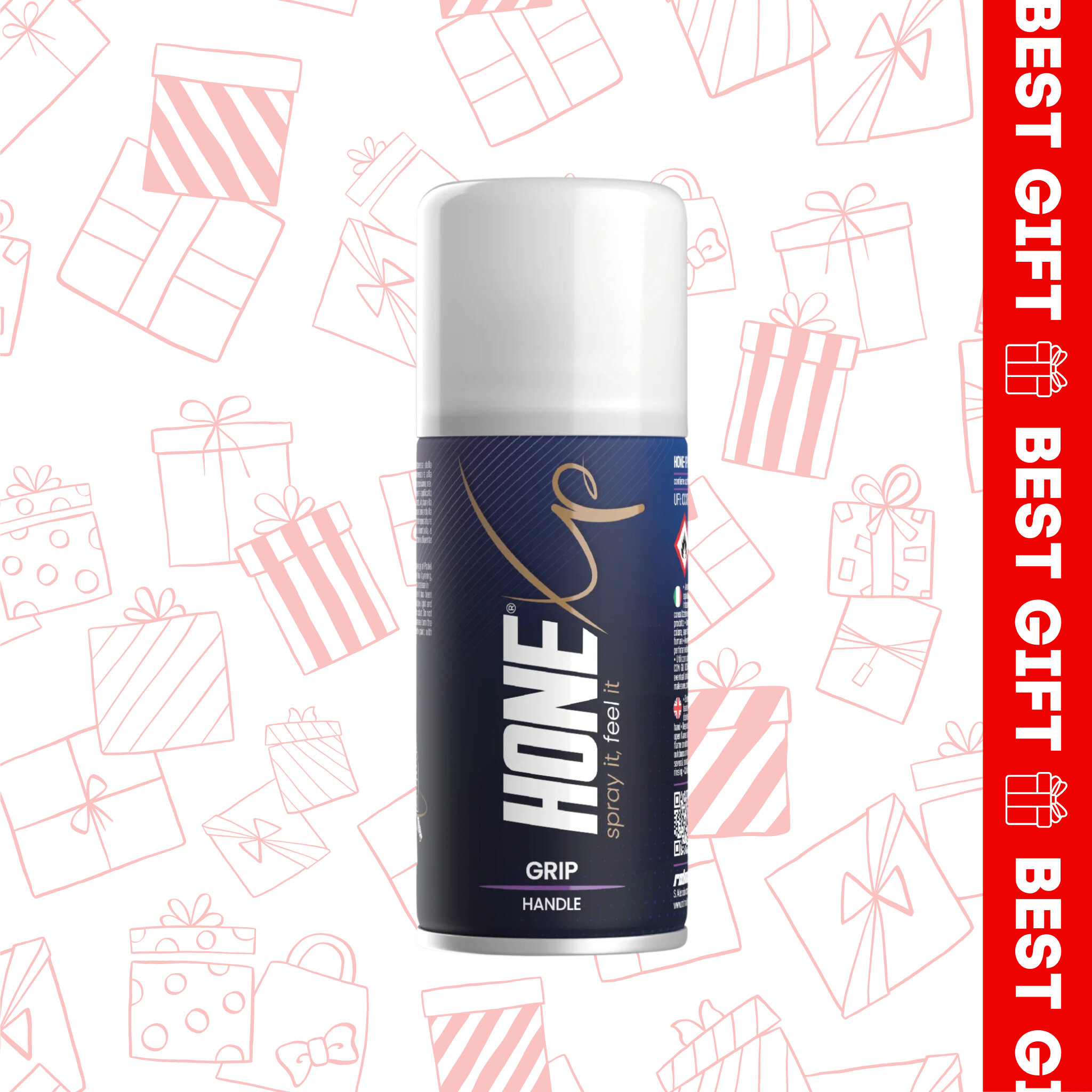 HoneXP sticky grip spray for padel racket handle