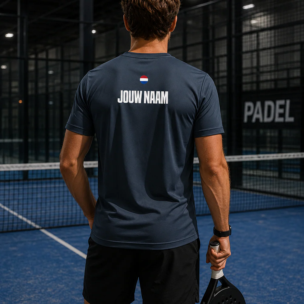 Padelshirt met eigen naam - Heren (10 kleuren)